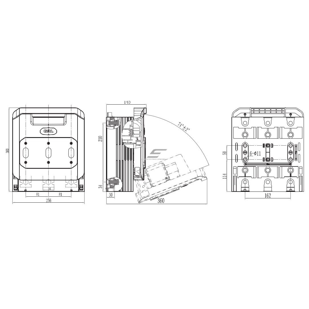 Horizontal fuse switch disconnector holder block | 3P | 630A | 690V | for NH3 fuses 4