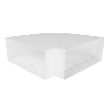 Horizontal connector for square duct | 90° elbow | for ventilation systems | 220x90 mm | plastic Horizontal connector for square duct | 90° elbow | for ventilation systems | 220x90 mm | plastic