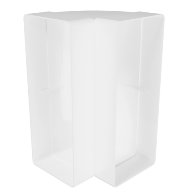 Vertical connector for square duct | 90° elbow | for ventilation systems | 220x90 mm | plastic Vertical connector for square duct | 90° elbow | for ventilation systems | 220x90 mm | plastic