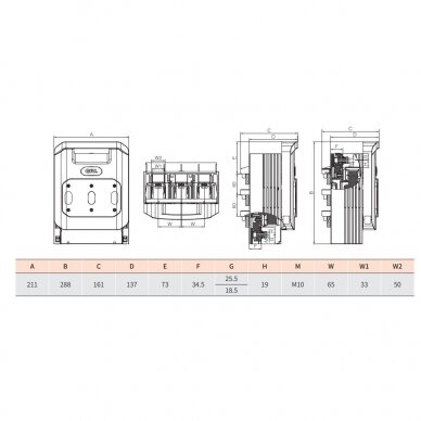 Horizontal fuse switch disconnector holder block | fuse disconnector | 3F | 400A | 690V | for NH2 fuses | on busbar 4 Horizontal fuse switch disconnector holder block | fuse disconnector | 3F | 400A | 690V | for NH2 fuses | on busbar 4