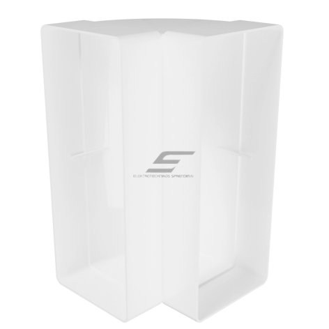 Vertikālais savienotājs kvadrātveida gaisa kanālam | 90° elkonis | ventilācijas sistēmām | 220x90 mm | plastmasa Vertikālais savienotājs kvadrātveida gaisa kanālam | 90° elkonis | ventilācijas sistēmām | 220x90 mm | plastmasa