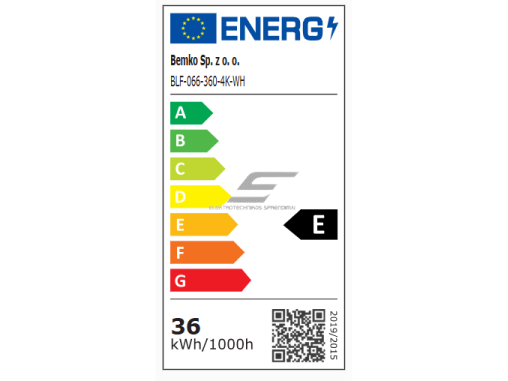 LED panelė | montuojama į "Armstrong" lubas | 36W | 230V | 4000K | 4320lm | 595x595x30mm | IP20 | Kafler | C72-BLF-066-360-4K-WH 2