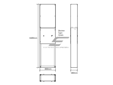 Įkasamas pamatas įvadiniui elektros energijos apskaitos skydui ĮAS-7-201 | 1600x400x180mm | cinkuotas plienas | P-7-201 Įkasamas pamatas įvadiniui elektros energijos apskaitos skydui ĮAS-7-201 | 1600x400x180mm | cinkuotas plienas | P-7-201