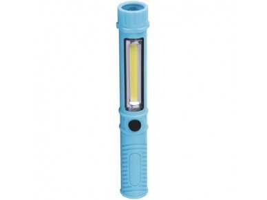 LED darbinis žibintuvėlis | prožektorius | 3W | 230lm | su baterijomis | nešiojamas | magnetinis | mėlynas | IP20 | EMOS | P3897 | 8592920037096