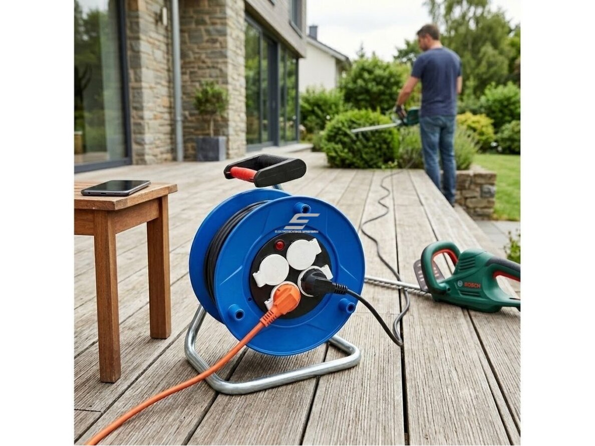 Ilgiklis-ritė | prailgintuvas su kištukiniais lizdais | 4xSchuko | 50m | 3300W | VV-F 3G1,5 | IP20 | Brennenstuhl | Garant | DSS | 1205066 | 4007123008766 1