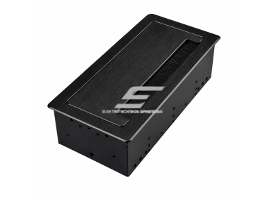 Įleidžiamas stalviršio elektros lizdų blokas | su dangteliu | USB + 2 lizdai | IP20 | aliuminio korpusas | 266x130x77mm | juodas Įleidžiamas stalviršio elektros lizdų blokas | su dangteliu | USB + 2 lizdai | IP20 | aliuminio korpusas | 266x130x77mm | juodas