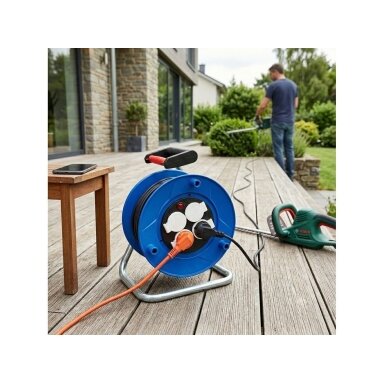 Extension cable reel | extension cord with socket outlets | 4xSchuko | 25 m | 3300 W | VV-F 3x1.5 | IP20 | Brennenstuhl | Garant | DSS | 1215056 | 4007123007899 Extension cable reel | extension cord with socket outlets | 4xSchuko | 25 m | 3300 W | VV-F 3x1.5 | IP20 | Brennenstuhl | Garant | DSS | 1215056 | 4007123007899