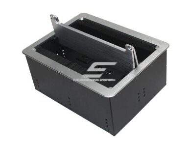 Kištukinių lizdų blokas | montuojamas į baldus | su dangteliu | 2xSchuko | 4xAudio | 4xRJ45 | 285x220x119mm | 1,5m kabelis | IP21 | sidabrinis 1 Kištukinių lizdų blokas | montuojamas į baldus | su dangteliu | 2xSchuko | 4xAudio | 4xRJ45 | 285x220x119mm | 1,5m kabelis | IP21 | sidabrinis 1