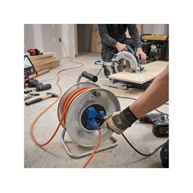 Extension cable reel | extension cord with socket outlets | 3xSchuko | 40m | RR-F 3x1.5 | IP44 | Brennenstuhl | Garant | DSS | 1198470 | 4007123081356 1 Extension cable reel | extension cord with socket outlets | 3xSchuko | 40m | RR-F 3x1.5 | IP44 | Brennenstuhl | Garant | DSS | 1198470 | 4007123081356 1