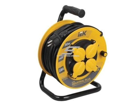 Ilgiklis-ritė | prailgintuvas su kištukiniais lizdais | 4xSchuko | 16A | 3500W | 30m | VV-F 3x1,5 | su termine apsauga | IP44 | IEK | WKP15-16-04-30-44 | 4606056245042 Ilgiklis-ritė | prailgintuvas su kištukiniais lizdais | 4xSchuko | 16A | 3500W | 30m | VV-F 3x1,5 | su termine apsauga | IP44 | IEK | WKP15-16-04-30-44 | 4606056245042