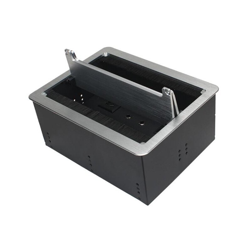 Kontaktligzdu bloks | montējams mēbelēs | ar vāku | 2xSchuko | 4xAudio | 4xRJ45 | 285x220x119mm | 1,5m kabelis | IP21 | sudraba krāsā 1 Kontaktligzdu bloks | montējams mēbelēs | ar vāku | 2xSchuko | 4xAudio | 4xRJ45 | 285x220x119mm | 1,5m kabelis | IP21 | sudraba krāsā 1