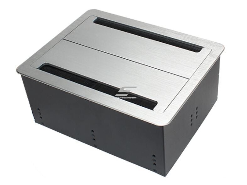 Kištukinių lizdų blokas | montuojamas į baldus | su dangteliu | 2xSchuko | 4xAudio | 4xRJ45 | 285x220x119mm | 1,5m kabelis | IP21 | sidabrinis 2 Kištukinių lizdų blokas | montuojamas į baldus | su dangteliu | 2xSchuko | 4xAudio | 4xRJ45 | 285x220x119mm | 1,5m kabelis | IP21 | sidabrinis 2