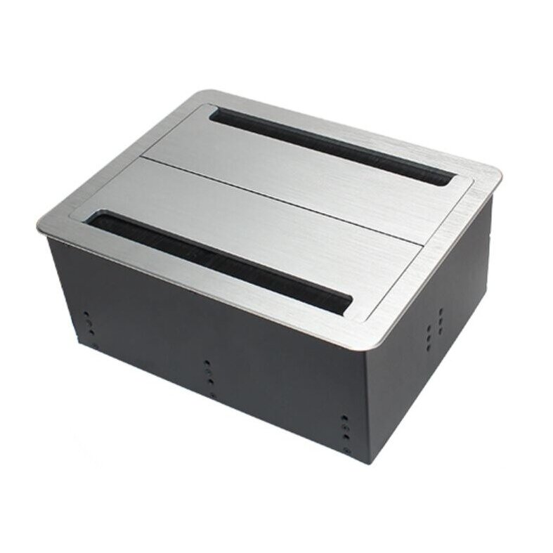 Kontaktligzdu bloks | montējams mēbelēs | ar vāku | 2xSchuko | 4xAudio | 4xRJ45 | 285x220x119mm | 1,5m kabelis | IP21 | sudraba krāsā 2 Kontaktligzdu bloks | montējams mēbelēs | ar vāku | 2xSchuko | 4xAudio | 4xRJ45 | 285x220x119mm | 1,5m kabelis | IP21 | sudraba krāsā 2