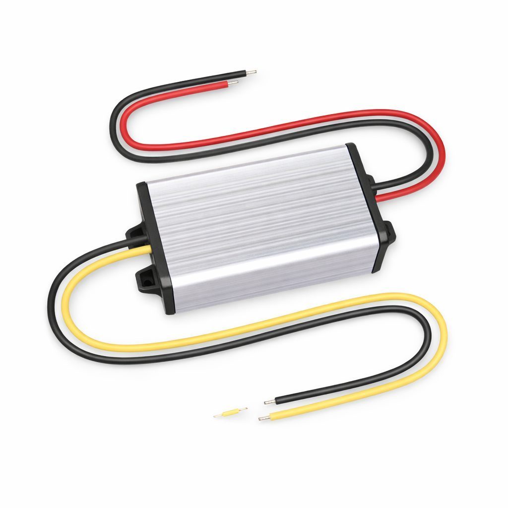Impulsiline DC–DC pingemuundur | 12 / 24 V → 5 V | 2 A | 10 W | 41 × 21 × 15 mm Impulsiline DC–DC pingemuundur | 12 / 24 V → 5 V | 2 A | 10 W | 41 × 21 × 15 mm