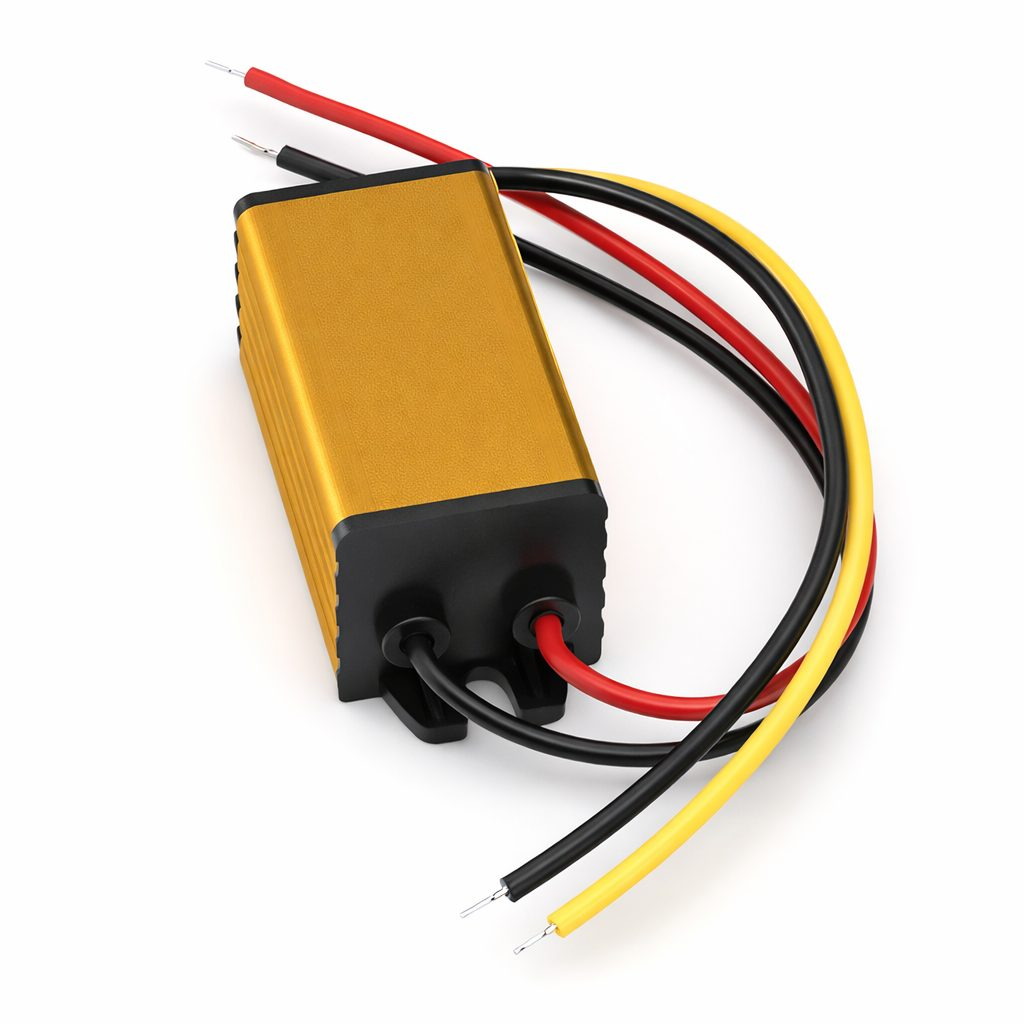 Impulsu DC–DC sprieguma pārveidotājs | 12 / 24 V → 5 V | 2 A | 10 W | 44 x 24.5 x 20 mm Impulsu DC–DC sprieguma pārveidotājs | 12 / 24 V → 5 V | 2 A | 10 W | 44 x 24.5 x 20 mm