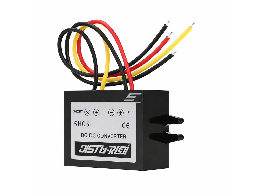 Impulsinis DC-DC įtampos keitiklis | 12 / 24 V – 5 V | 2 A | 10 W | 46 x 32 x 18 mm Impulsinis DC-DC įtampos keitiklis | 12 / 24 V – 5 V | 2 A | 10 W | 46 x 32 x 18 mm