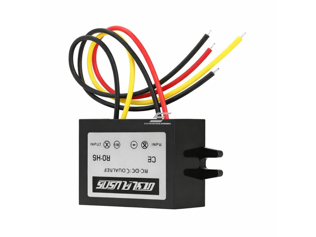 Impulsinis DC-DC įtampos keitiklis | 24 V – 12 V | 2 A | 24 W | 46 x 32 x 18 mm Impulsinis DC-DC įtampos keitiklis | 24 V – 12 V | 2 A | 24 W | 46 x 32 x 18 mm