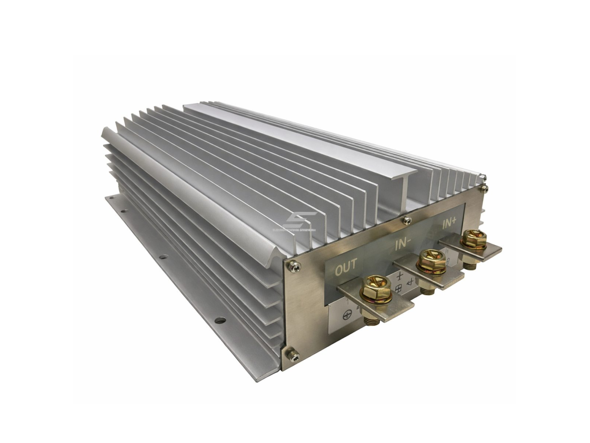 Impulsinis DC-DC įtampos keitiklis | 24 V – 12 V | 150 A | 1800 W | neizoliuotas | 300 x 195 x 90 mm Impulsinis DC-DC įtampos keitiklis | 24 V – 12 V | 150 A | 1800 W | neizoliuotas | 300 x 195 x 90 mm
