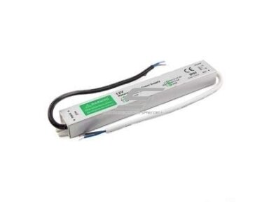 Hermetinis impulsinis maitinimo šaltinis LED juostai | 20W | 12VDC | 1,67A | 182x30x20mm | IP67 | 4779041462813 Hermetinis impulsinis maitinimo šaltinis LED juostai | 20W | 12VDC | 1,67A | 182x30x20mm | IP67 | 4779041462813