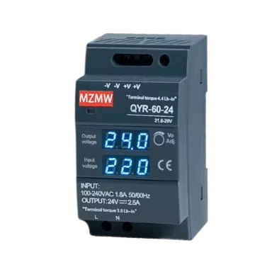 Digitālais impulsu barošanas avots 12V | 5A | 60W | uz DIN sliedes montējams