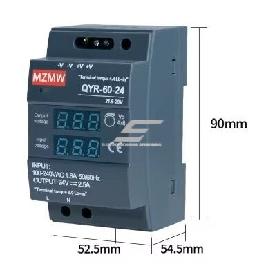 Digitaalne impulsstoiteplokk 12V | 5A | 60W | DIN-siinile paigaldatav 1 Digitaalne impulsstoiteplokk 12V | 5A | 60W | DIN-siinile paigaldatav 1