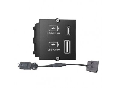 USB lizdų blokas | montuojamas į baldus | 2xUSB-A+C | 0,2m kabelis | GST18i3 | juodas | Bachmann BA.917.227 USB lizdų blokas | montuojamas į baldus | 2xUSB-A+C | 0,2m kabelis | GST18i3 | juodas | Bachmann BA.917.227
