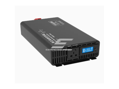 Impulsinis įtampos keitiklis | 84V DC → 220V AC | 1000 W | LCD ekranas | aliuminio korpusas | IPS-PI1000-284 1
