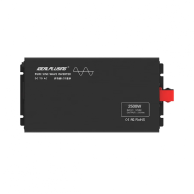 Impulsowa przetwornica napięcia | 12V DC → 220V AC | 2500 W | wyświetlacz LCD | obudowa aluminiowa | IPS-PI2500-212 1
