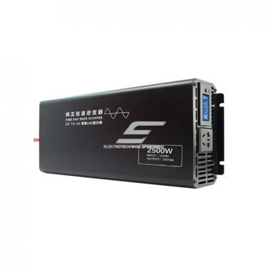 Impulsspinge muundur | 24V DC → 220V AC | 2500 W | LCD-ekraan | alumiiniumkorpus | IPS-PI2500-224 2 Impulsspinge muundur | 24V DC → 220V AC | 2500 W | LCD-ekraan | alumiiniumkorpus | IPS-PI2500-224 2