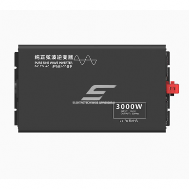 Impulsspinge muundur | 24V DC → 220V AC | 3000 W | LCD-ekraan | alumiiniumkorpus | IPS-PI3000-224 2 Impulsspinge muundur | 24V DC → 220V AC | 3000 W | LCD-ekraan | alumiiniumkorpus | IPS-PI3000-224 2