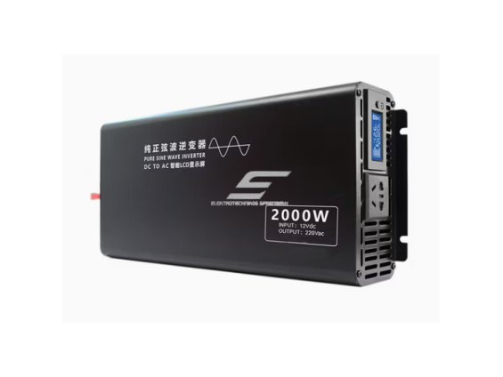 Impulsinis įtampos keitiklis | 60V DC → 220V AC | 2000 W | LCD ekranas | aliuminio korpusas | IPS-PI2000-260 2