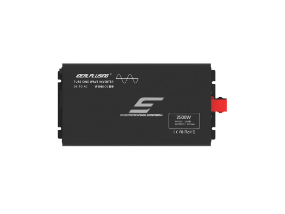 Impulsinis įtampos keitiklis | 72V DC → 220V AC | 2500 W | LCD ekranas | aliuminio korpusas | IPS-PI2500-272 1