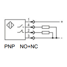 Induktīvais tuvuma sensors | 40mm | 40x40x140mm | 10-30VDC | NO+NC | PNP | neiegrimstoša montāžā | IP67 2 Induktīvais tuvuma sensors | 40mm | 40x40x140mm | 10-30VDC | NO+NC | PNP | neiegrimstoša montāžā | IP67 2