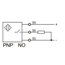 Induktīvais tuvuma sensors | 2,5mm | 8x8x23mm | 10-30VDC | NO | PNP | neiegrimstoša montāža | IP67 2 Induktīvais tuvuma sensors | 2,5mm | 8x8x23mm | 10-30VDC | NO | PNP | neiegrimstoša montāža | IP67 2