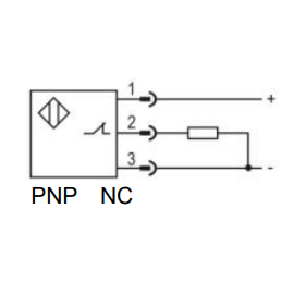 Induktīvais tuvuma sensors | 8mm | M18 | 10-30VDC | NC | PNP | iebūvēts montāžā | M12 | IP67 2