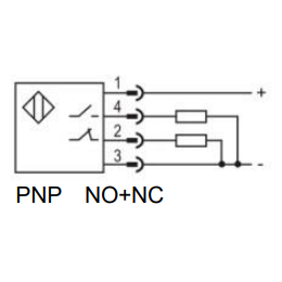 Induktīvais tuvuma sensors | 8mm | M18 | 10-30VDC | NO+NC | PNP | iebūvēts montāžā | M12 | IP67 2 Induktīvais tuvuma sensors | 8mm | M18 | 10-30VDC | NO+NC | PNP | iebūvēts montāžā | M12 | IP67 2