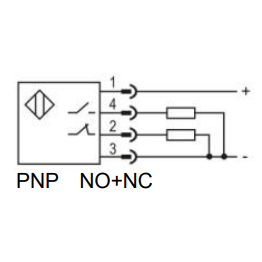 Indukcyjny czujnik zbliżeniowy | 20mm | 40x40x66mm | 10-30VDC | NO+NC | PNP | montaż wpuszczany | M12 | IP67 2 Indukcyjny czujnik zbliżeniowy | 20mm | 40x40x66mm | 10-30VDC | NO+NC | PNP | montaż wpuszczany | M12 | IP67 2