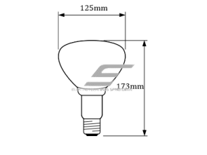 Infraraudonųjų spindulių | šiluminė | kaitrinė lemputė E27 | 150W | 230V | Philips 1