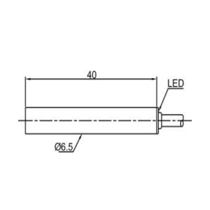 Inductive proximity sensor | 1,5mm | 6,5x40mm | 10-30VDC | NO | PNP | flush mount | IP67 1