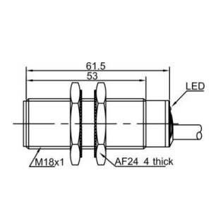 Inductive proximity sensor | 8mm | M18 | 20-250VAC/DC | NO | flush mount | IP67 1 Inductive proximity sensor | 8mm | M18 | 20-250VAC/DC | NO | flush mount | IP67 1