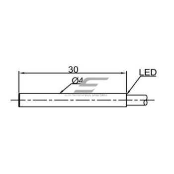 Inductive proximity sensor | 0.8mm | 4x30mm | 10-30VDC | NO | NPN | flush mount | IP67 1