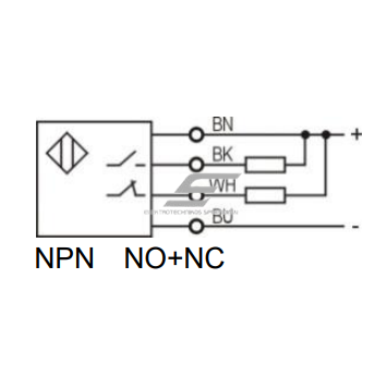 Inductive proximity sensor | 4mm | M12 | 10-30VDC | NO+NC | NPN | non-flush mount | IP67 2