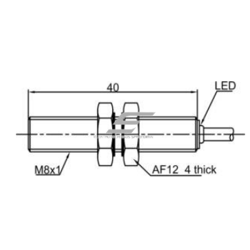 Inductive proximity sensor | 2mm | M8 | 10-30VDC | NO | PNP | flush mount | IP67 1 Inductive proximity sensor | 2mm | M8 | 10-30VDC | NO | PNP | flush mount | IP67 1