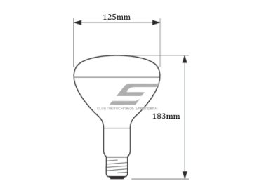 Infraraudonųjų spindulių | šiluminė | kaitrinė lemputė E27 | 375W | 230V | Philips 1