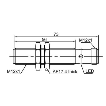Inductive proximity sensor | 6mm | M12 | 10-30VDC | NO | PNP | flush mount | IP67 1 Inductive proximity sensor | 6mm | M12 | 10-30VDC | NO | PNP | flush mount | IP67 1