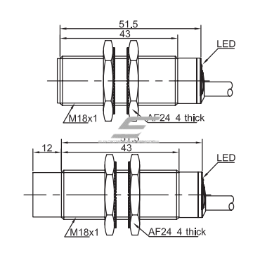 Inductive proximity sensor | 0-8mm | M18 | 10-30DC | NO | PNP | 2m cable | IP67 1 Inductive proximity sensor | 0-8mm | M18 | 10-30DC | NO | PNP | 2m cable | IP67 1