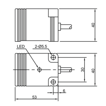 Inductive proximity sensor | 20mm | 40x40x53mm | 10-30VDC | NO | PNP | non-flush mount | IP67 1 Inductive proximity sensor | 20mm | 40x40x53mm | 10-30VDC | NO | PNP | non-flush mount | IP67 1