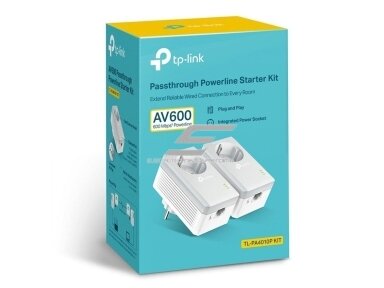 Internetas per 230V elektros tinklą | Powerline | 600Mbit/s | 2xRJ45 | 2xSchuko | 95x58x42mm | TP-LINK | TL-PA4010PKIT Internetas per 230V elektros tinklą | Powerline | 600Mbit/s | 2xRJ45 | 2xSchuko | 95x58x42mm | TP-LINK | TL-PA4010PKIT