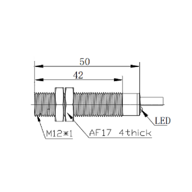 Induktiivne lähedusandur | 4mm | M12 | 10-30VDC | NO | PNP | süvistatav paigaldus | nikkel-vask korpus | IP67 Induktiivne lähedusandur | 4mm | M12 | 10-30VDC | NO | PNP | süvistatav paigaldus | nikkel-vask korpus | IP67