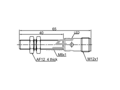 Induktyvinis artumo jutiklis | 1,5mm | M8 | 10-30VDC | NO | PNP | įmontuojamas | M12 | IP67 1 Induktyvinis artumo jutiklis | 1,5mm | M8 | 10-30VDC | NO | PNP | įmontuojamas | M12 | IP67 1